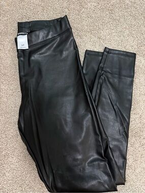 Express Black Faux Leather Leggings